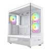 Montech XR (2025) Dual Window Compact Mid Tower Chassis, White, 3x 120mm ARGB Fans, 2x USB 3.0, 1x USB TYPE-C, ATX/mATX