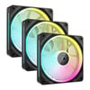 120mm 3 Pack iCUE LINK LX120 RGB, Black, 7 Blade, PWM, Magnetic Dome Bearing, Triple Starter Kit