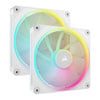 140mm 2 Pack iCUE LINK LX140 RGB, White, 7 Blade, PWM, Magnetic Dome Bearing, Dual Starter Kit