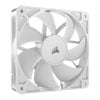 120mm CORSAIR RS120 PWM Fan, 2100RPM, 72.8 CFM Daisy-Chain 4-Pin PWM, AirGuide Cooling, MD Bearing, White