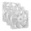 120mm CORSAIR RS120 PWM Fan, 2100RPM, 72.8 CFM, Daisy-Chain 4-Pin PWM, AirGuide Cooling, MD Bearing, White, Triple-Pack