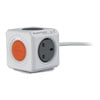 1.5m Allocacoc PowerCube 'Extended Remote' Mains Extension Lead, 4-Socket, Docking System, Childproof, Grey
