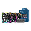 120mm Montech AX120 PWM Triple Fan Pack, Black, Fan Hub, ARGB, 9 Blade, 800-1600rpm, 59 CFM, Hydro Dynamic Bearing,4-Pin
