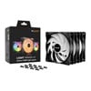 120mm be quiet! Light Wings LX High Speed Triple Pack(3), Black, 9 Blade, 2100RPM, Upto 61.8CFM Airflow, 30.9dB Max