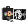 140mm be quiet! Light Wings LX Triple Pack(3), Black, 7 Blade, Upto 1200RPM, Upto 56 CFM Airflow, 22.9dB Max, 4-Pin PWM