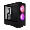 Lian Li LANCOOL 207, Black, Mid Tower Chassis w/ Tempered Glass Window, 2x 140mm ARGB PWM, USB 3.0, mATX, mITX, ATX