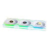 120mm Lian Li UNI FAN SL Wireless, 1.6" LCD, Reverse Flow, White ARGB, 9-Blade, 1900RPM, 51.4CFM, FDB, L-Connect, 3 Pack