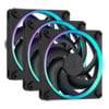 3 x 140mm Fractal Design Momentum 14 RGB, 7 Blade, PWM, 350-1800rpm, 74.39CFM, 28 dbA, FDB, Fractal Connect, Black