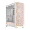 Fractal Design Meshify 3 Amb Pro, White, Mid Tower w/ Light TG, 3x 140mm Fans, USB 3.2 Gen2,  E-ATX / ATX / mATX/ mITX