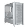 CORSAIR FRAME 4000D, White, Mid Tower, Tempered Glass, Reverse Connection, USB 3.2 Type-C, E-ATX, ATX, mATX, mITX
