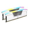 32GB (2x16GB) CORSAIR DDR5 Vengeance RGB White, PC5-48000 (6000), Non-ECC Unbuffered, CAS 30, Dual Profile, 1.4V