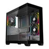 CiT Mercury, Black, MicroATX Chassis w/ Tempered Glass Window, 3x 120mm ARGB Fans, USB 3.0, MicroATX/Mini-ITX