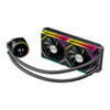 CiT Pro Glacier 240mm AIO Cooler, Black, 2x 120mm ARGB Fans, Temp Display, Copper Heatsink, Aluminium Radiator,Intel/AMD