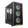 Montech XR WOOD Mid Tower Chassis, Black, 4x 120mm ARGB Fans, 2x USB 3.0, 1x USB TYPE-C, ATX/mATX/mITX