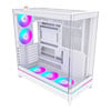 Montech HS02 PRO Mid Tower Dual Chamber Curved Glass White Reversible Layout, 5x 120mm ARGB fans, USB3.0/USB-C, ATX/mATX