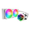 Cooler Master MasterLiquid 240 Core II ARGB AIO Cooler, White, 2x120mm ARGB Fans, Aluminium Radiator, Intel/AMD