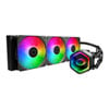 Cooler Master MasterLiquid 360 Core II ARGB AIO Cooler, Black, 3x120mm ARGB Fans, Aluminium Radiator, Intel/AMD