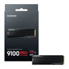 4TB Samsung 9100 PRO w/ Heatsink, M.2 2280, PCIe 5.0, NVMe SSD, V-NAND TLC, 14800 MB/s, 13400 MB/s, 2200K / 2600K IOPS