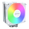 Montech NX400 ARGB CPU Cooler, White, 4 Heatpipes, 1x120mm ARGB PWM Fan, upto 2000rpm, Aluminium Fins, Intel/AMD
