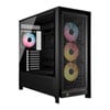 CORSAIR FRAME 5000D RS Mid Tower Chassis, Black, ARGB, TG Window, 4 x 140mm RGB Fans, USB-C, mITX / mATX / ATX / E-ATX