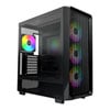 Montech X5, Black, ATX Chassis w/ Tempered Glass, 3x 140mm + 1x 120mm ARGB Fans, USB3.0, E-ATX/ATX/mATX GPU Support