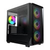 Montech X5M, Black, micro ATX Chassis w/ Tempered Glass, 4 x 120mm ARGB Fans, USB3.0, mATX / mITX