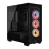 CORSAIR 3500X LX-R RGB, Black, Mid Tower, Tempered Glass, Reverse Connection, 3x  iCUE LINK LX120R RGB, USB 3.2 Type-C