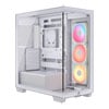 CORSAIR 3500X LX-R RGB, White, Mid Tower, Tempered Glass, Reverse Connection, 3x  iCUE LINK LX120R RGB, USB 3.2 Type-C