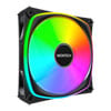 120mm Montech RX120 Pro ARGB Fan, Black, 9 Blade Reverse, 600-1600rpm, 72.3 CFM, Rifle Bearing, 4-pin + 3-pin