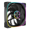 120mm CiT Solar ARGB Reverse Fan, Black, 9 Blade, 22 ARGB LEDs, 1800rpm, 54.91CFM, Hydraulic Bearing, 4 Pin PWM