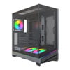 Montech SKY 3 RGB Chassis, Black, Mid Tower, 3 x 120mm ARGB Fans, USB-C / USB 3.0 / 3.5mm, ATX / mATX / mITX