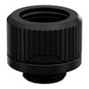 EK-Quantum Torque HDC 14 6-Pack Hard Tube Compression Fitting, Satin Black, G1/4" BSP, Brass, Supports 14mm OD Tube