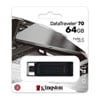 64GB Kingston DataTraveler 70 Flash Drive, USB-C 3.2 Gen1, Black