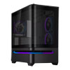 ASUS Prime AP202 ARGB Chassis, MicroATX Tower, Black, 3x ARGB PWM Fans, USB-C / 3.5mm, mATX / mITX