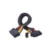 30cm Akasa AK-CB24-24-EXT 24 pin to 20+4 pin PSU Extension Cable, Male to Female, Braided Sleeve, Black