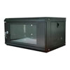 Xclio 6U XC/6U450W450D Wall Mount Rack Cabinet, 450mm deep, Black, Lockable Glass Door