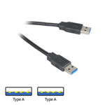 1.5m Akasa USB 3.0 Cable - Type A (Male) to Type A (Male) 1.5m Akasa USB 3.0 Cable - Type A (Male) to Type A (Male)