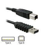 USB 2.0 A-B Cable 1.8m, A Male - B Male Certified C19