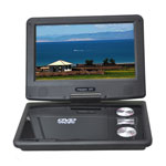 9 inch Multiregion Swivel Portable DVD player, Premier AV SB-D9020, USB Card slot