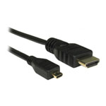 1.5m Scan HDMI v1.4 Cable - HDMI (Male) to Micro HDMI (Male), 3D + Ethernet, Black 1.5m Scan HDMI v1.4 Cable - HDMI (Male) to Micro HDMI (Male), 3D + Ethernet, Black