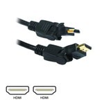 Techlink WiresNX2 HDMI 4K 3D with 90 Degree Swivel Slim Black 2M