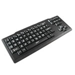 Keyneeds Early Learning (Lower Case)  Black Keyboard, White Text, Black