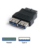 Scan USB 3.0 Adaptor - Header (Female) to 2x Type A (Female) Scan USB 3.0 Adaptor - Header (Female) to 2x Type A (Female)