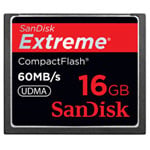 SanDisk Extreme Compact Flash - 16GB 60MB/s Professional