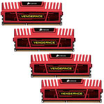 Corsair X79 Memory Vengeance Red 32GB DDR3 1866 MHz CAS 10 XMP Quad Channel Desktop