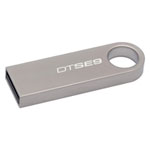 Kingston DTSE9H 16GB Capless USB Pendrive with Keyring Loop Hole Silver
