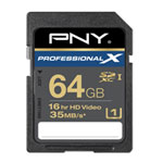 64GB PNY Professional X Rugged SDXC Memory Card, Class 10, UHS-I Class 1 (U1), 50MB/s Read, 35MB/s Write 64GB PNY Professional X Rugged SDXC Memory Card, Class 10, UHS-I Class 1 (U1), 50MB/s Read, 35MB/s Write