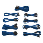 Corsair Individually Sleeved Modular Cable upgrade kit for the Pro Series AX850/AX750/AX650 PSU's, Blue Corsair Individually Sleeved Modular Cable upgrade kit for the Pro Series AX850/AX750/AX650 PSU's, Blue
