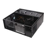 Silverstone Grandia Desktop Aluminum HTPC Case - Black