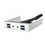Silverstone FP32S-E 3.5" Silver Front IO Module with USB 3.0